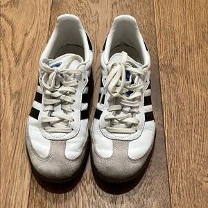 Adidas Sambas White, Black, and Gray Sneakers